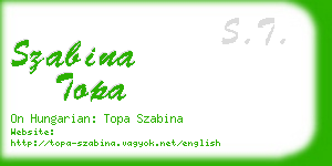 szabina topa business card